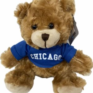 Chicago Collegiate Teddy Bear in Blue shirt