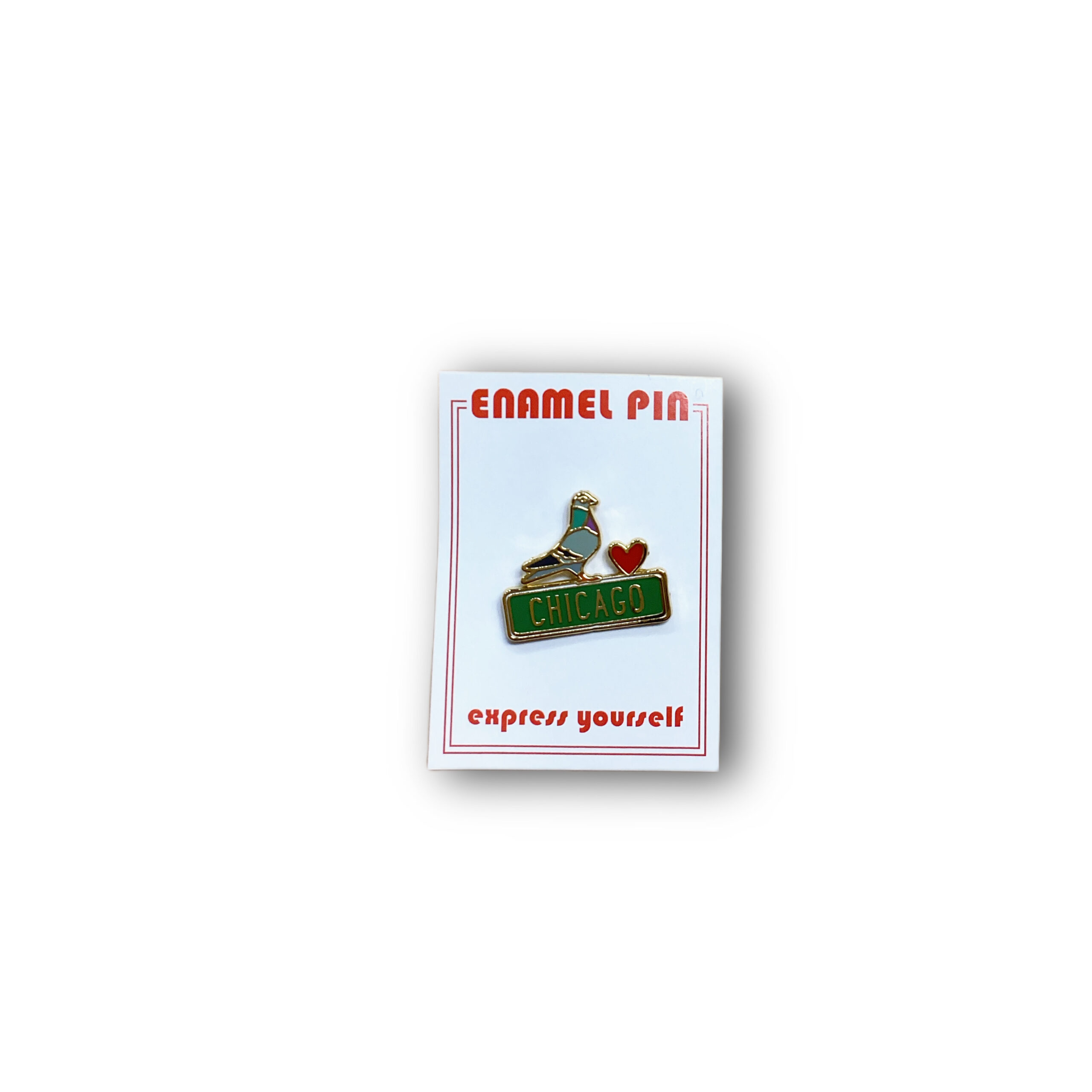 Chicago Pigeon Street Sign Pin