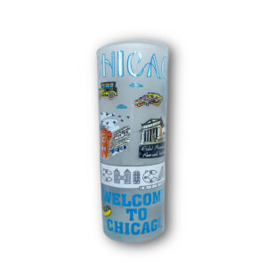 Tall Frosted Chicago Icons Shot-glass