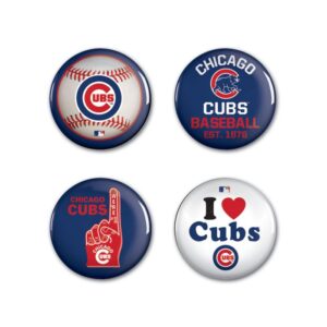 Chicago Cubs 4pk Buttons