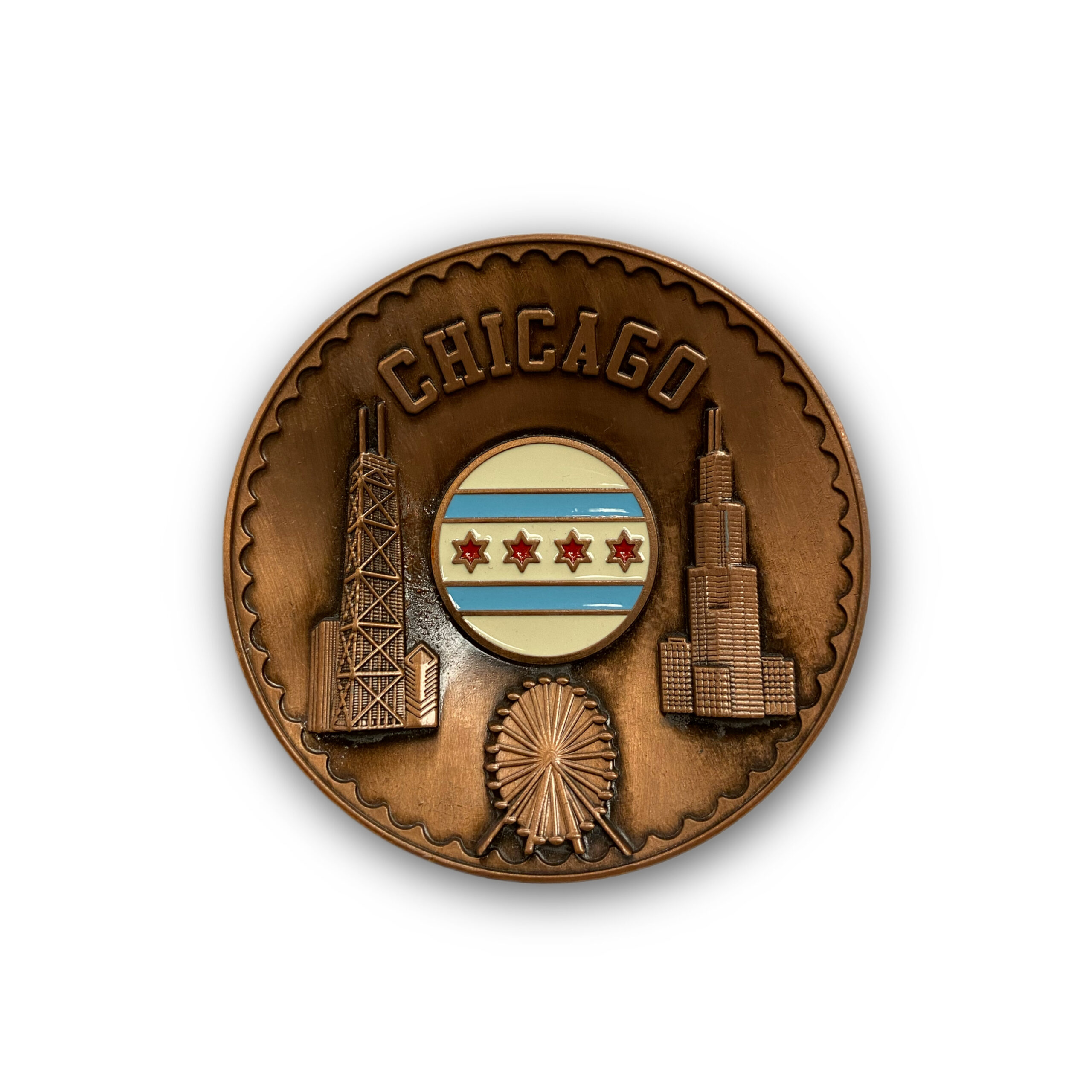 Mini Chicago Flag Plate