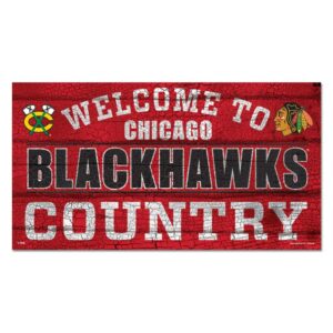 Chicago Blackhawks Wood Sign