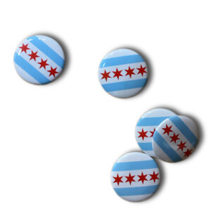Chicago Flag Button