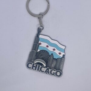 Chicago Flag Keychain