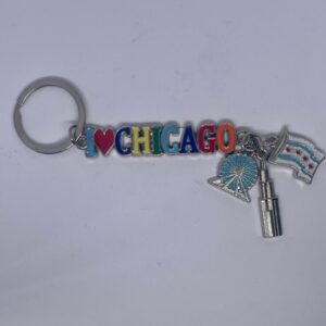 I Heart Chicago Charm Keychain