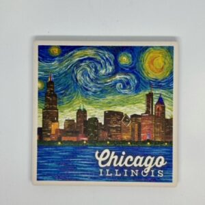 Ceramic Chicago Coaster