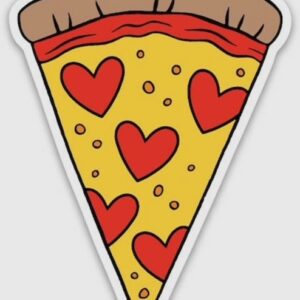 I Heart Pizza Stickers