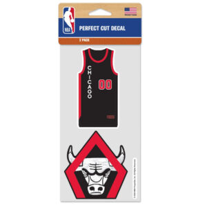Chicago Bulls 2023 CITY EDITION Perfect Cut Decal Set of two 4"x4"