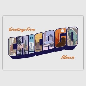Greetings from Chicago Postcard