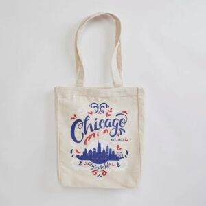 Chicago City By the Lake Natural Tote Bag