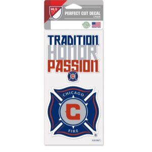 Chicago Fire Perfect Cut Decal Set of two 4"x4"