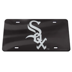 Chicago White Sox BLACK Specialty Acrylic License Plate