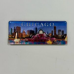 Buckingham fountain reflective enamel magnet
