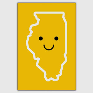 Smiley Face Illinois Postcard