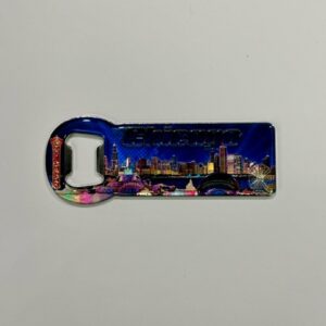 Chicago Night Bottle Opener Magnet