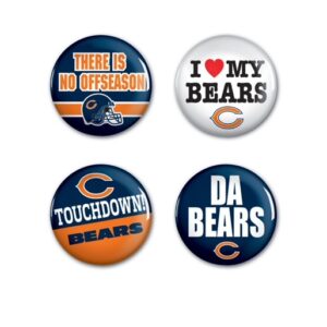 Chicago Bears Button 4 Pack 1 1/4" Rnd