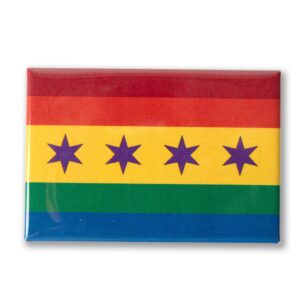 Chicago Pride Flag 3" x 2" Magnet