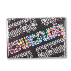 Chicago Transit Type 3" x 2" Magnet