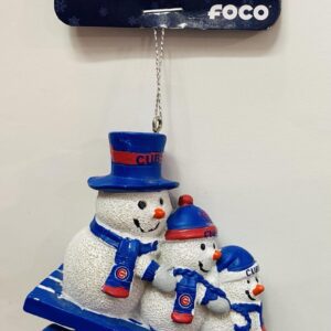 Chicago Cubs Snowmen on snowslide Figurine Ornament