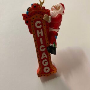 Santa on Chicago Theater Sign