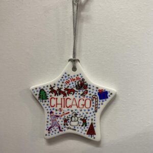 Star Ceramic Chicago Cubs Christmas Ornament