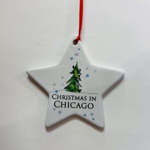 Star Ceramic Christmas in Chicago Ornament