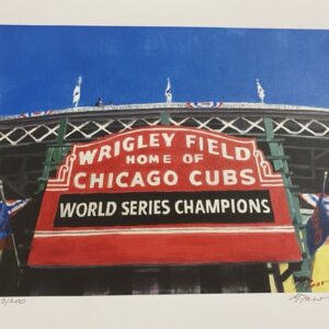 Wrigley Field Chicago Cubs print art by Marietta Faso