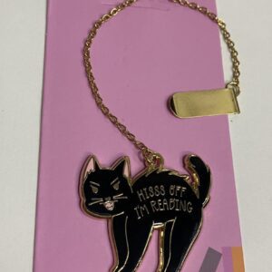 Black cat enamel Bookmark