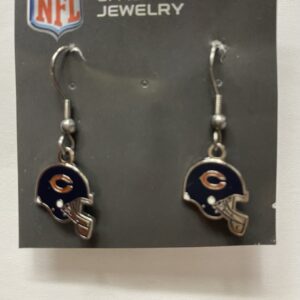 Chicago Bear team helmet earrings