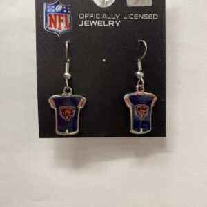 Chicago Bear team logo tshirt earrings