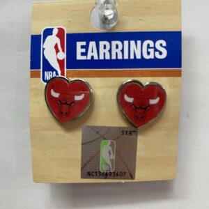 Chicago Bull team logo stud earrings