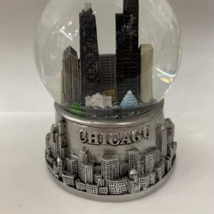 Chicago skyline silvertone medium snowglobe