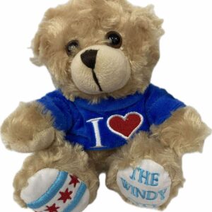 I Love The Windy City Teddy Bear in blue