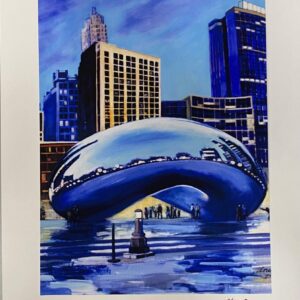 The Bean in blue hour by Unur art print