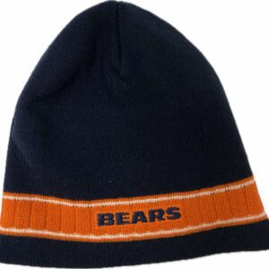 Chicago Bears lettering embroidery fittited beanie color midnight