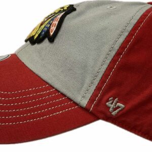 Chicago Blackhawks red and grey with embroidery logo cap