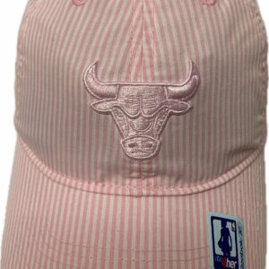 Chicago Bulls embroidery logo kids hat in light pink pinstripes
