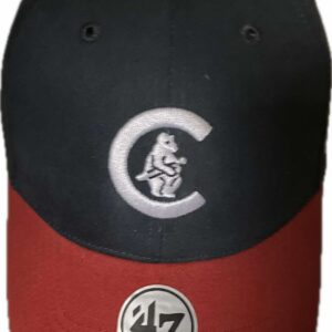 Chicago Cubs embroidery logo kids hat in midnight color with red visor