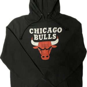 Chicago Bulls printed hoodie in Black