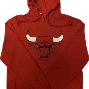 Chicago Bulls logo printed hoodie in red