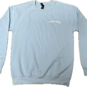 Chicago puff print sweatshirt in light blue