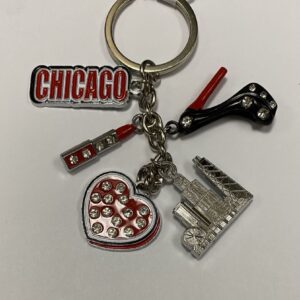 Chicago 3D charms keychain