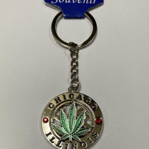 Chicago 420 spinning charm keychain