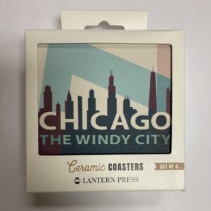 Chicago The windy city Set of 4 printed ceramic coasters