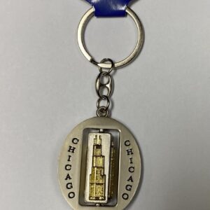 Chicago significant buildings spinning keychain