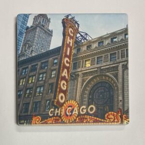 Chicago theater printed fine ceramic coaster