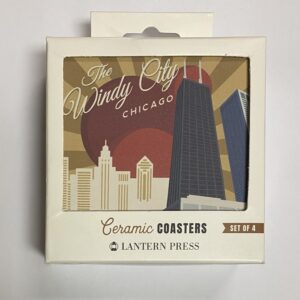 John Hancock Center Chicago Set of 4 printed ceramic coasters