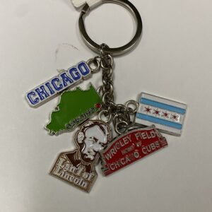 Land of Lincoln Wrigley field charms keychain
