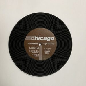 Vinyl record coaster brown label