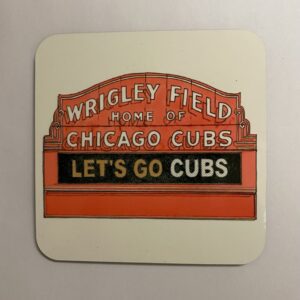Wrigley field laminate cork coaster